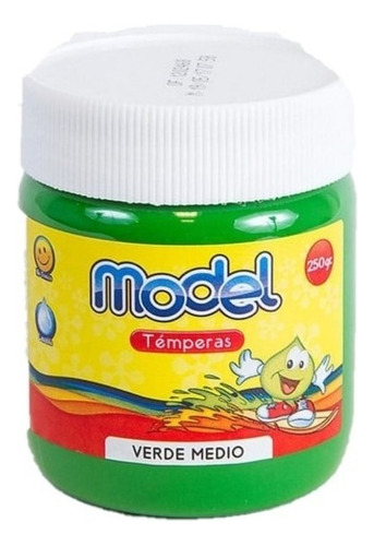 Tempera Pintura Model Pote 250g Colores A Eleccion Color Verde