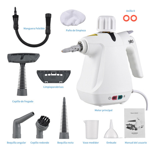 Novaka Presión De Alta Temperatura Limpiador De Vapor Color Blanco