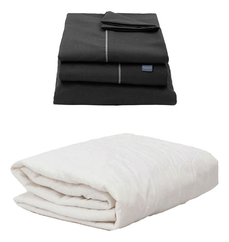 Protector De Colchón King Size Spring Air + Sábanas Royal