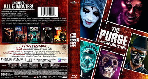 The Purge (la Purga) 2013-2021 Coleccion En Bluray. 5 Discos