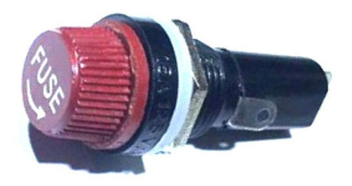 Porta Fusivel Pequeno 5x20mm Vermelho Blx-1 Para Painel