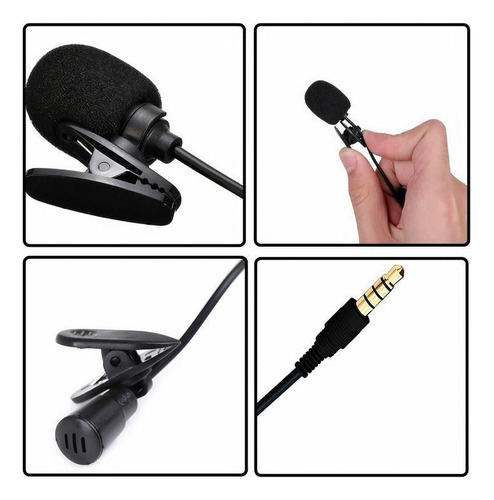 Microfone De Lapela Com Ent/p2 Macho 3.5mm Condensador