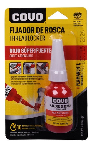 Fijador Traba Rosca  Rojo Covo