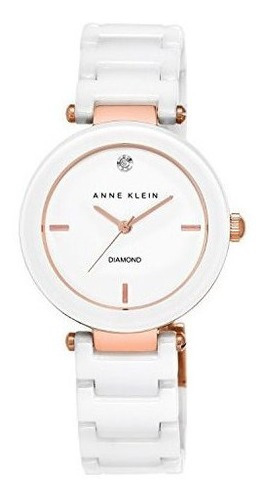 Reloj Anne Klein De Cerámica Blanca Para Mujer