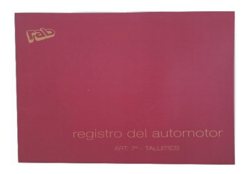 Libro Registro Automotor Rab