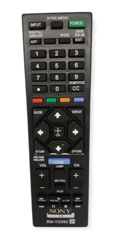 Control Remoto Para Televisión Sony Rm-yd093  