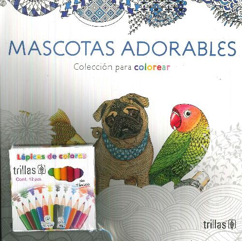 Libro Mascotas Adorables. Colección Para Colorear Con Lápice