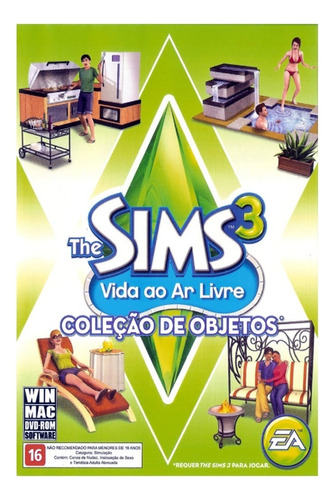 Jogo Mídia Física Expansão The Sims 3 Vida Ao Ar Livre Pc