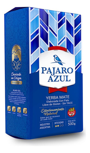 Yerba Mate Con Palo Premium Pajaro Azul X 500 Grs