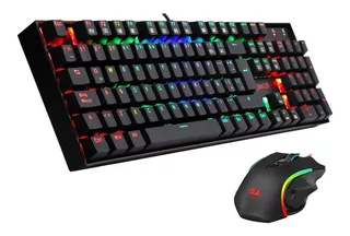 Combo Gamer Teclado Mecánico Mitra + Mouse Griffin Rgb Color del mouse Negro Color del teclado Negro