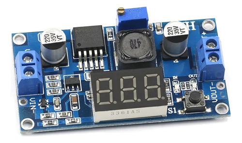 Modulo Voltaje Ajustable Con Voltimetro Lm2596 Step Down