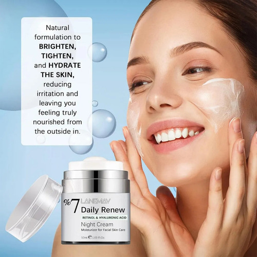 Creme Noturno Com Retinol E Ácido Hialurônico, Creme Facial