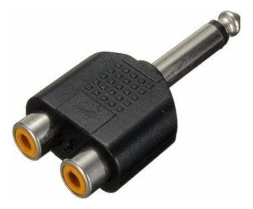 Adaptador 2 Rca Hembra A Plug 6.3mm Mono