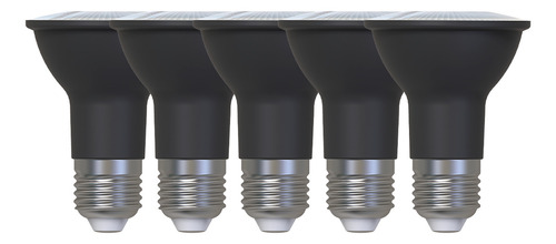 Kit 15 Lampada Par 20 Led 7w 4000k Preta Bivolt E27 127/220V (Bivolt)