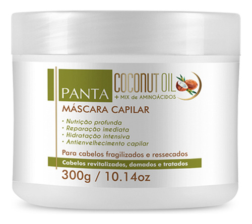  Coconut Oil + Mix De Aminoácidos Máscara Capilar 300g