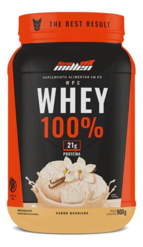 Whey Protein 100% Concentrado 900g - New Millen Baunilha