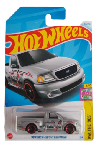 Hot Wheels 99 Ford F-150 Svt Lightning Gris