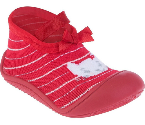 Meia C/ Sola Cano Curto - Vermelho Gatinho -17 Ao 22 73722e