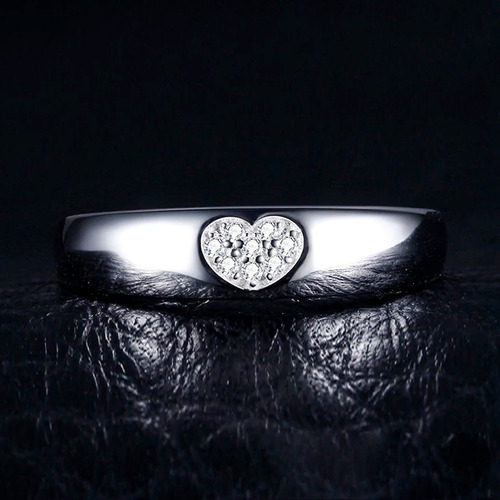 Anillo O Argolla En Plata Compromiso - Corazon Para Mujer