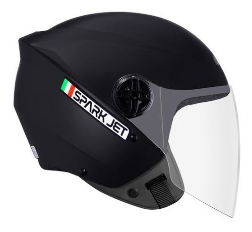 Capacete Moto Ebf Spark Jet Aberto Preto Fosco