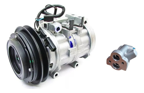 Compressor Ar Cond L200 Gl Gls 2.5 10p15 Original 4 Fixações