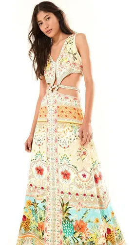 Vestido Tranquilidade Longo Farm Frete gr tis