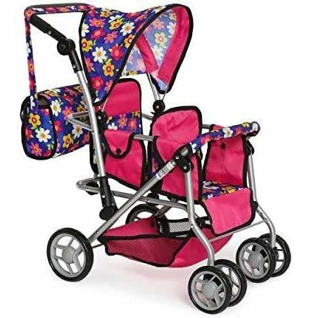 My First Twin Doll Stroller - Cochecito Doble Paraguas - Acc