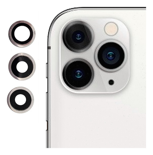 Vidrio Lente Camara Para iPhone 11 Pro Pro Max Embellecedor