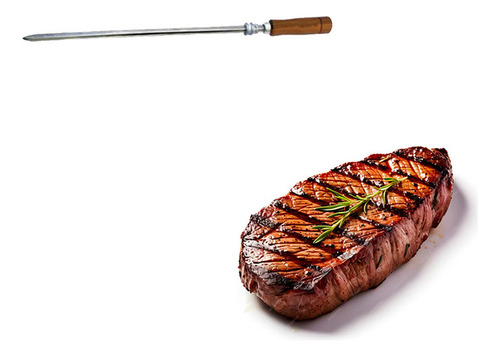 Espeto Simples Churrasqueira Giratória Carne Arke Inox Agr