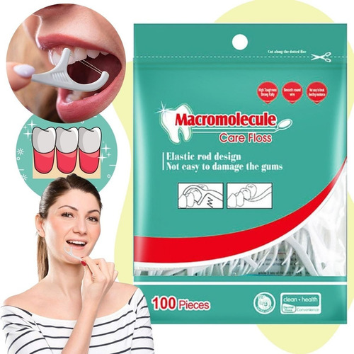 30 Sets De 100 Hilo Dental Limpieza Higiene Bucal Dientes