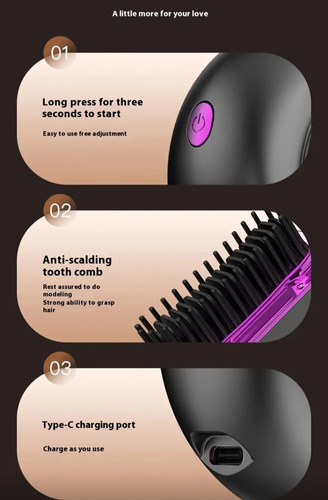 Plancha Peine Portatil Para Cabello Y Barba Hombre Mujer