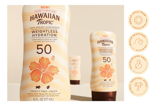 Hawaiian Tropic Loción Sheer Touch Protector Solar Spf 50, P
