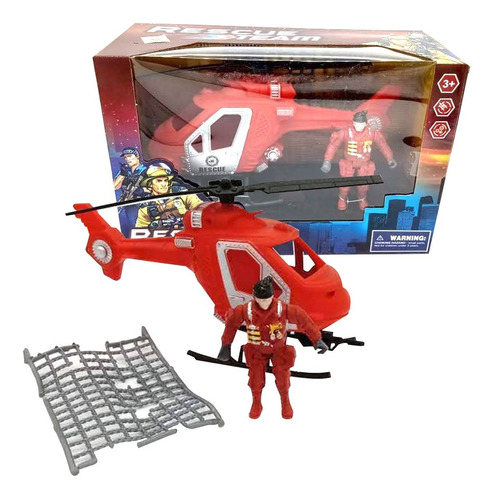 Juguete Helicoptero Bombero De Rescate Blower Bl3325 