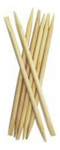 Style E Ação Palito De Bambu Duas Pontas - 12 Unidades