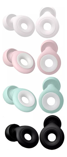 4 Pares De Tapones De Silicona Para Los Oídos Para Dormir Y