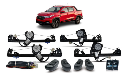 Kit Vidro Eletrico Nova Strada 4p Completo Inteligente