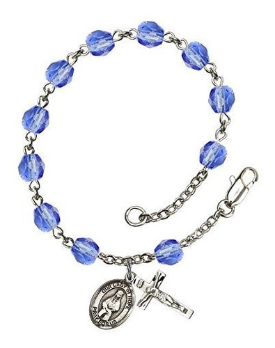 Pulsera De Dije - Our Lady Of Hope Silver Plate Rosary Brace