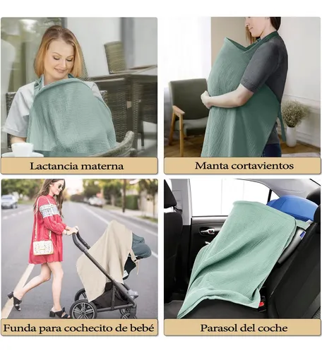 Manta De Lactancia 100 % Algodón Transpirable, Capa De