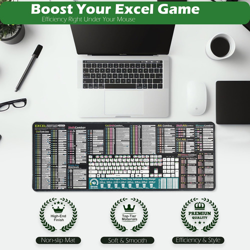 Folha De Dicas Do Excel - Mouse Pad Grande Estendido