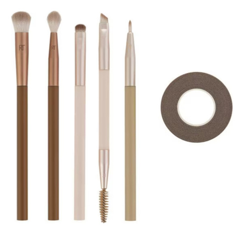 Kit De 5 Pincéis Para Maquiagem Real Techniques Daily Swipe Eye Daily Swipe Eye Set Marrom