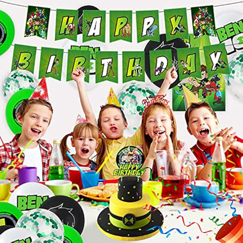 Decoracion De Cumpleaños De Ben 10 Globos Y Pancarta