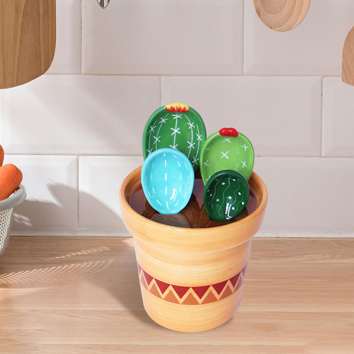 Cucharas De Escala De Cactus Cucharadita Con Base De 290 Ml,