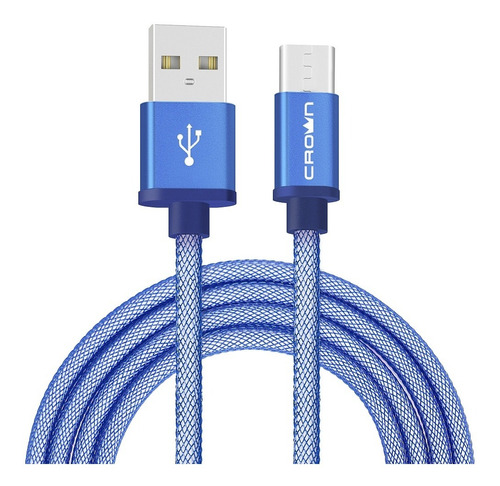 Cable Usb Tipo C Carga Rápida 100cm Crown Cmcu-3072c - Tv