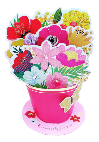 2 Tarjeta 3d Para El Día De La Madre, Ramo De Flores, A