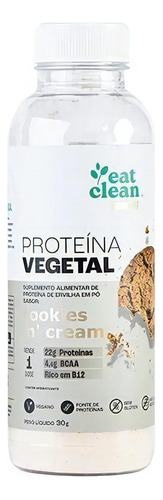 Proteína Vegetal Cookies Cream Garrafa 30g - Eat Clean 