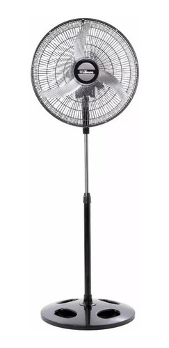 Imagen 1 de 2 de Ventilador de pie Liliana VPM2016CB negro con 3 palas color plateado de metal, 20" de diámetro 220 V