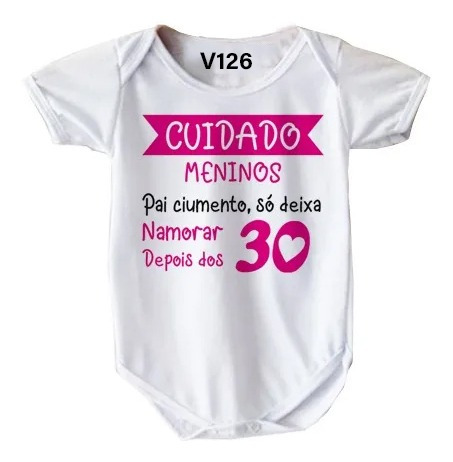 Roupa De Bebê Frase Engraçada Pai Ciumento V126