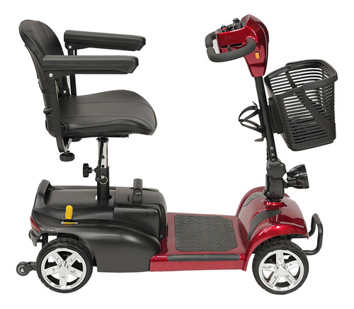 Silla De Ruedas Lujo Scooter 4 Ruedas Color Negro