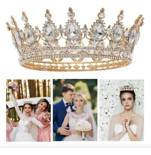 BABEYOND - Tiara de cristal de reina para cumpleaños, con diamantes de