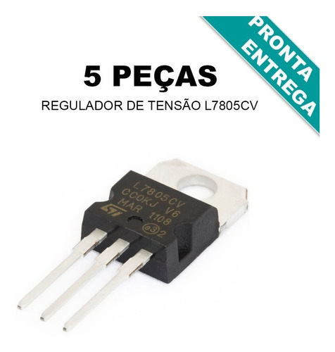 L7805cv / L7805 / Lm7805cv / Lm7805 / St (5 Peças)